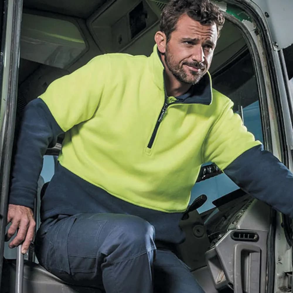 FR-FLEECE-280 — Flame Resistant Inherent Fabrics — on garment