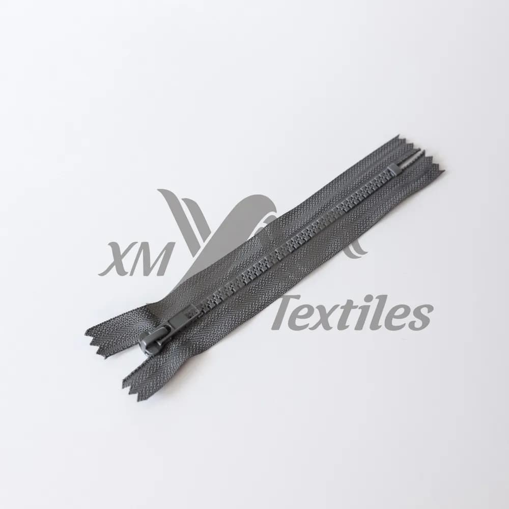 Vislon zipper closed end — Grey, Size 5, 18 cm
