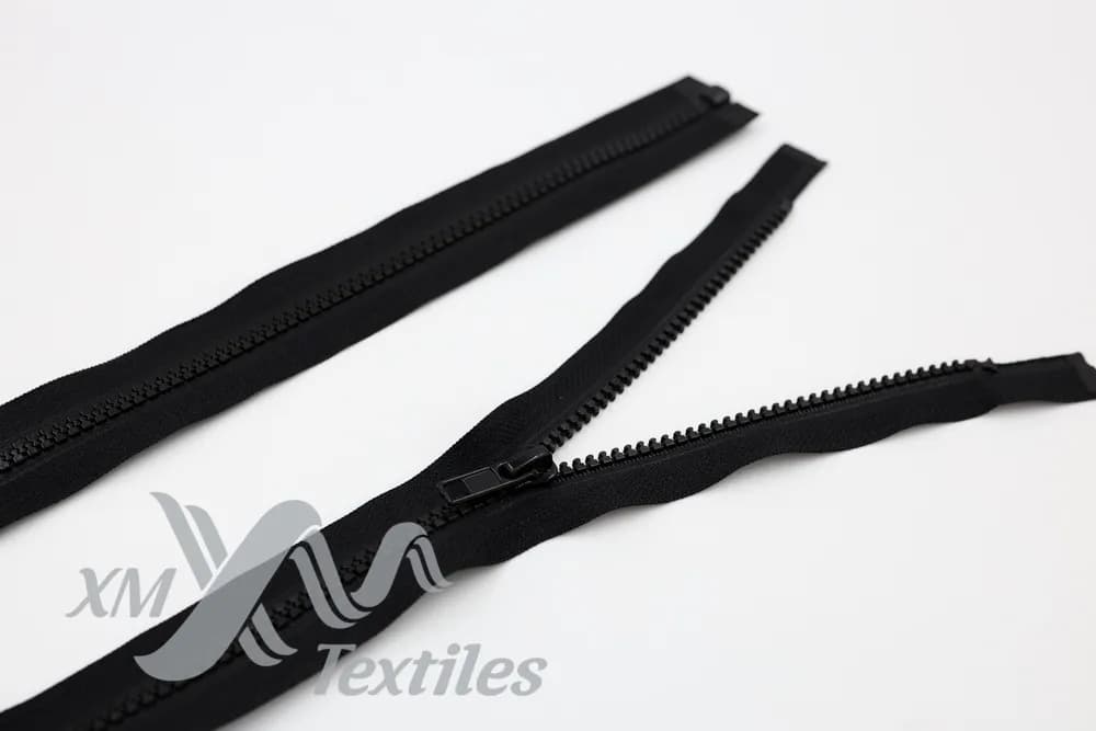 Vislon zipper one way open end — Black, Size 5, 70 cm