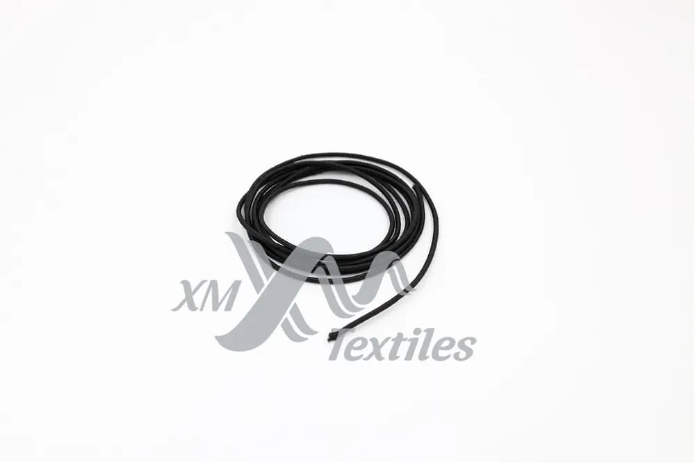 Braided rubber 3mm — Black, 3 mm